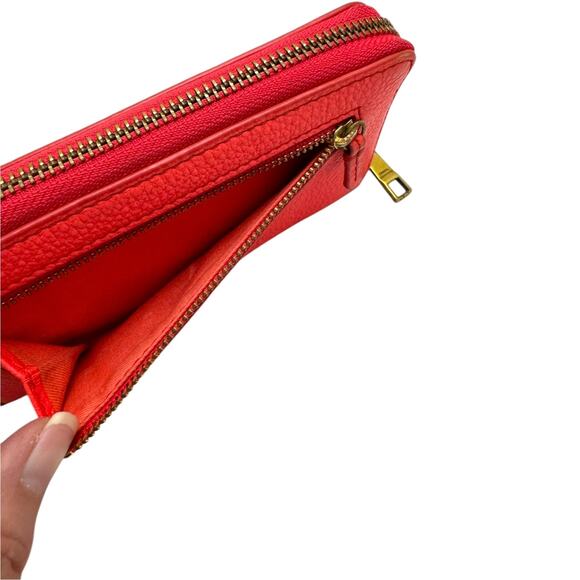 Fossil Zip Around Pebbled Leather Wallet Pink - Picture 8 of 10